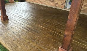 Stamped concrete is also known as imprinted and patterned. Concrete Patio Resurfaced Finishes Design Ideas Concrete Craft
