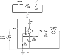 The circuit must provide sufficient current to light the led at the required brightness. Circuit Diagram Of A Led Light Source And B Photodiode Circuit Download Scientific Diagram