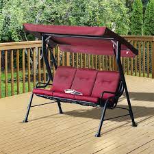 Metal Porch Swing Chair Patio Garden