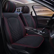 Red Pu Leather Car Seat Cushion