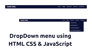 dropdown navigation menu using html css
