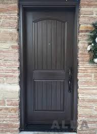 Dark Brown Entry Door With Phole