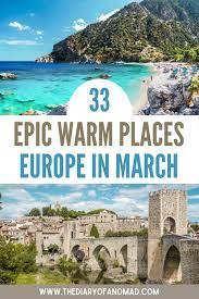 warm places in europe in march 2024