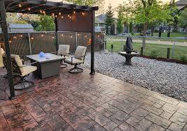 Decorative Stamped Concrete Patio And