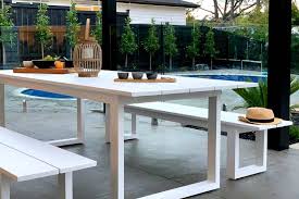 Outdoor Dining Table 2 Bench Seats