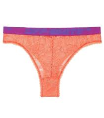 Off-White Light Pink Laced Thong Slip for Women Online India at Darveys.com