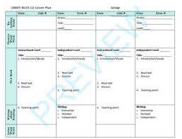Lesson Plan And Student Notes Template For Green And Blue