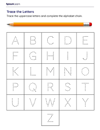 Includes recognizing letters, tracing and printing letters, matching uppercase and . Letter Tracing Worksheets For Kids Online Splashlearn