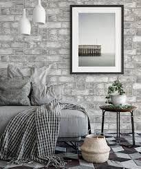 Whitewashed Weathered Brick Wallpaper