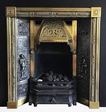 Victorian Brass Tiled Fireplace