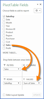 hide records with zeroes in pivot table