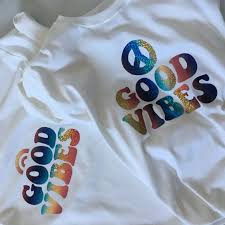 Rainbow t-shirtGood Vibes tshirtPeace Sign t shirtunisex t-shirt