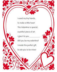 6 valentine handprint poems and 10