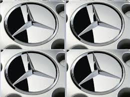 4x Mercedes Benz Wheel Center Caps Full Chrome 75 Mm Euro Teile