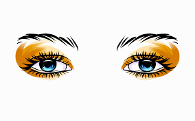 beauty eye look isolated vector sketch