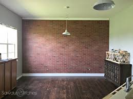 How To Faux Brick Wall Sawdust 2