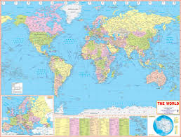 multicolor laminated paper world map