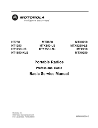 Motorola Ht 1550 Xls Basic Service Manual Pages 1 50