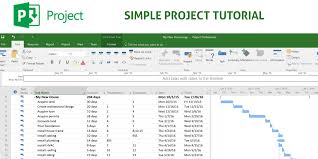 Tutorial Build A Simple Project Plan With Microsoft Project
