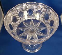 Antique Compote Heavy Clear Pattern