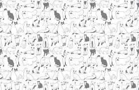 cool cat pattern wallpaper mural