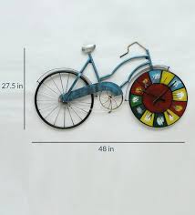 The Multicolor Wheel Cycle Clock Metal