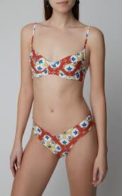 Onia Weworewhat Delilah Printed Bikini Briefs Size S In