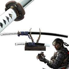 Amazon.com : Yongli Sword Ghost of Tsushima Game Cosplay Replica High  Manganese Steel Blade Sword Japanese Samurai Katana Tanto a Pair (I) :  Sports & Outdoors