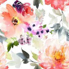 Watercolor Summer Flower Wallpaper
