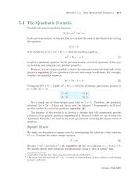 quadratic formula college of the redwoods
