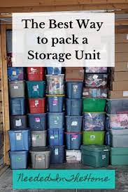the best way to pack a storage unit