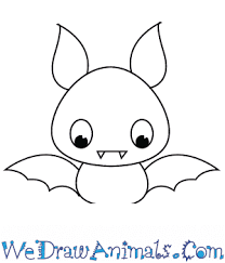 How to draw a cute cartoon bat in 2 min! How To Draw A Cute Bat