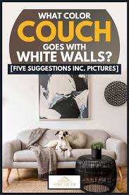 what color couch goes with white walls