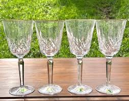 Four Tall Waterford Lismore Gold Rimmed