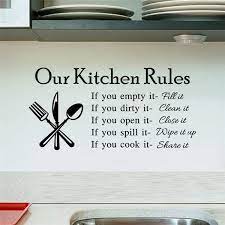 our kitchen rules quote wall decal