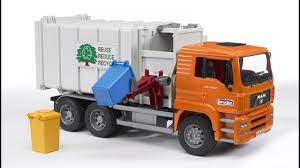 Xe rác đồ chơi trẻ em Garbage Truck Bruder Man Toy Set - YouTube