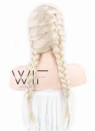 Light Blonde French Braid Lace Front Synthetic Wig Lf2002