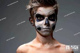 ager with skull makeup shirtless