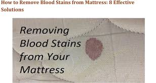 remove dried blood sns from a mattress