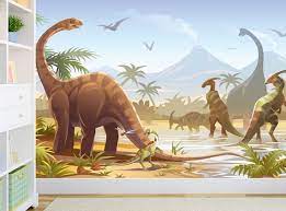 Dinosaur Wallpaper Kids Bedroom Decor