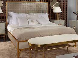 eglomise gold queen size platform bed