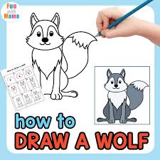 to draw a wolf free drawing printable