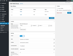 acf adding fields to menus