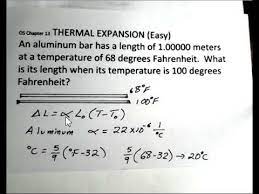 linear thermal expansion calculation