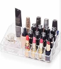 16 slot acrylic makeup organizer with