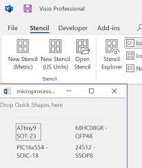 visio stencil lines not showing visio