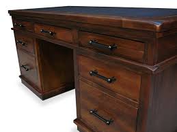 Melamine desktop walnut rustic executive wood office desks design. Beckett Rustic Solid Timber Office Desk