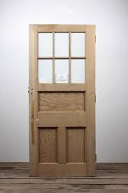 Old Multi Glazed Panel External Pine Door