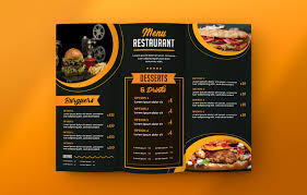 restaurant flyer design or food menu