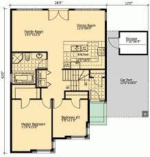 One Story 2 Bedroom Modern House Plan